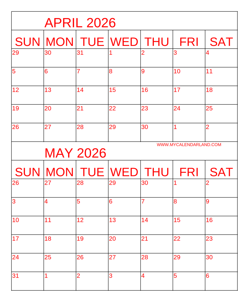 free-apr-may-2026-calendar-printable