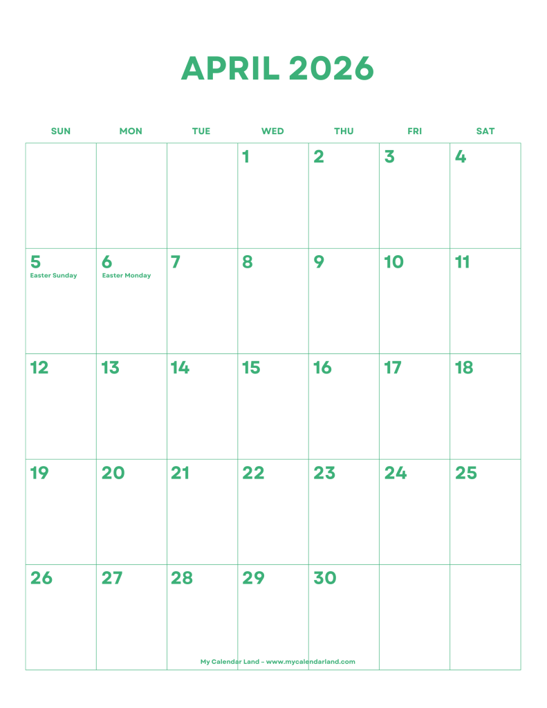 april-2026-calendar-green-printable