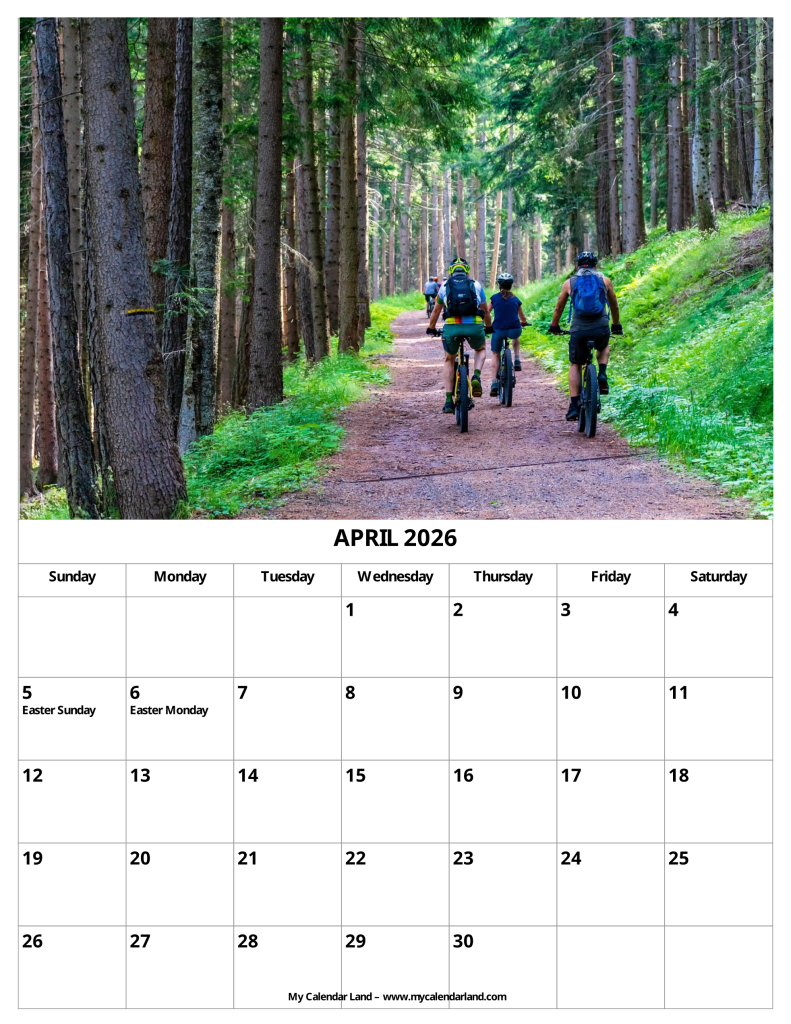 free-april-calendar-printable