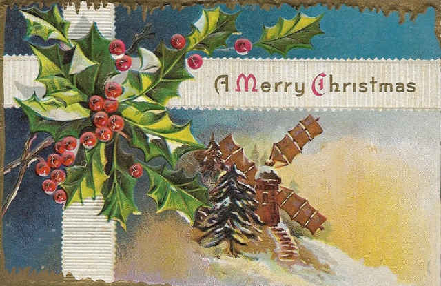 ellen clapsaddle merry christmas greeting postcard